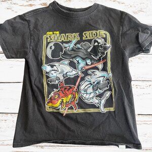 Delta Pro Weight "The Shark Side" Star Wars Themed Black T-Shirt, Boys Size XS